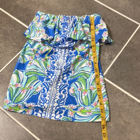 Lilly Pulitzer Wiley Ruffle strapless Top size Small - Picture 5 of 9
